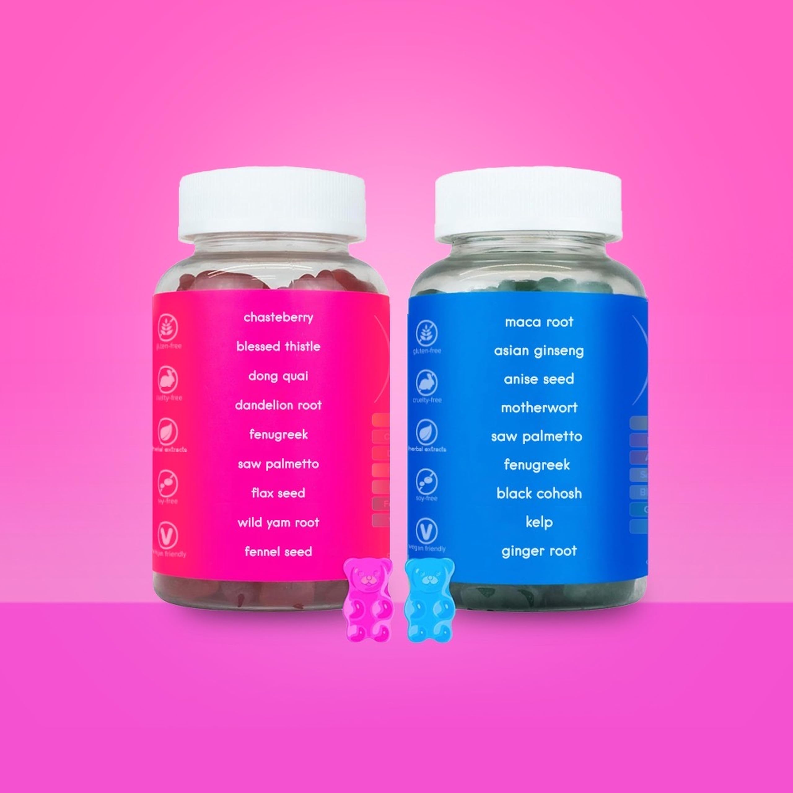 Curvy Body Bears Women's Multivitamin Gummies back view