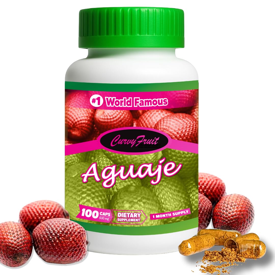Curvy Fruit Aguaje Capsules bottle front view