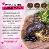 Curvy Fruit Black Maca Root Supplement back view with ingredient list