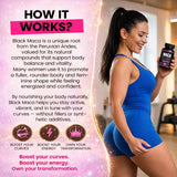 Curvy Fruit Black Maca Root Supplement lifestyle scene on a kitchen counter