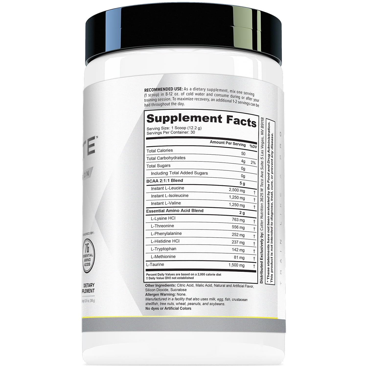 Cutler Nutrition BCAA and EAA Amino Acid Supplement scoop