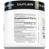 Cutler Nutrition Creatine Monohydrate back view with nutritional information