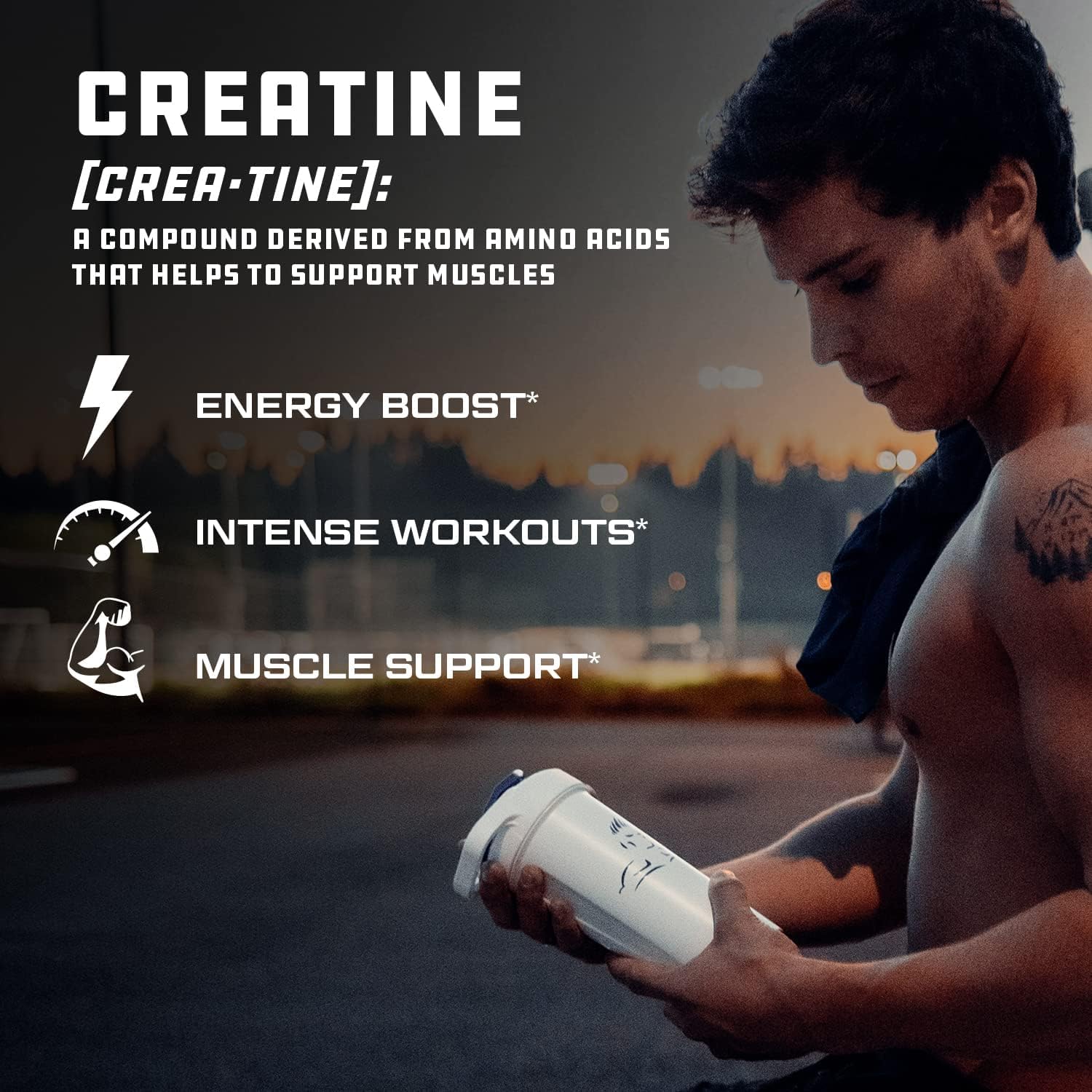 Cutler Nutrition Creatine Monohydrate powder in a scoop