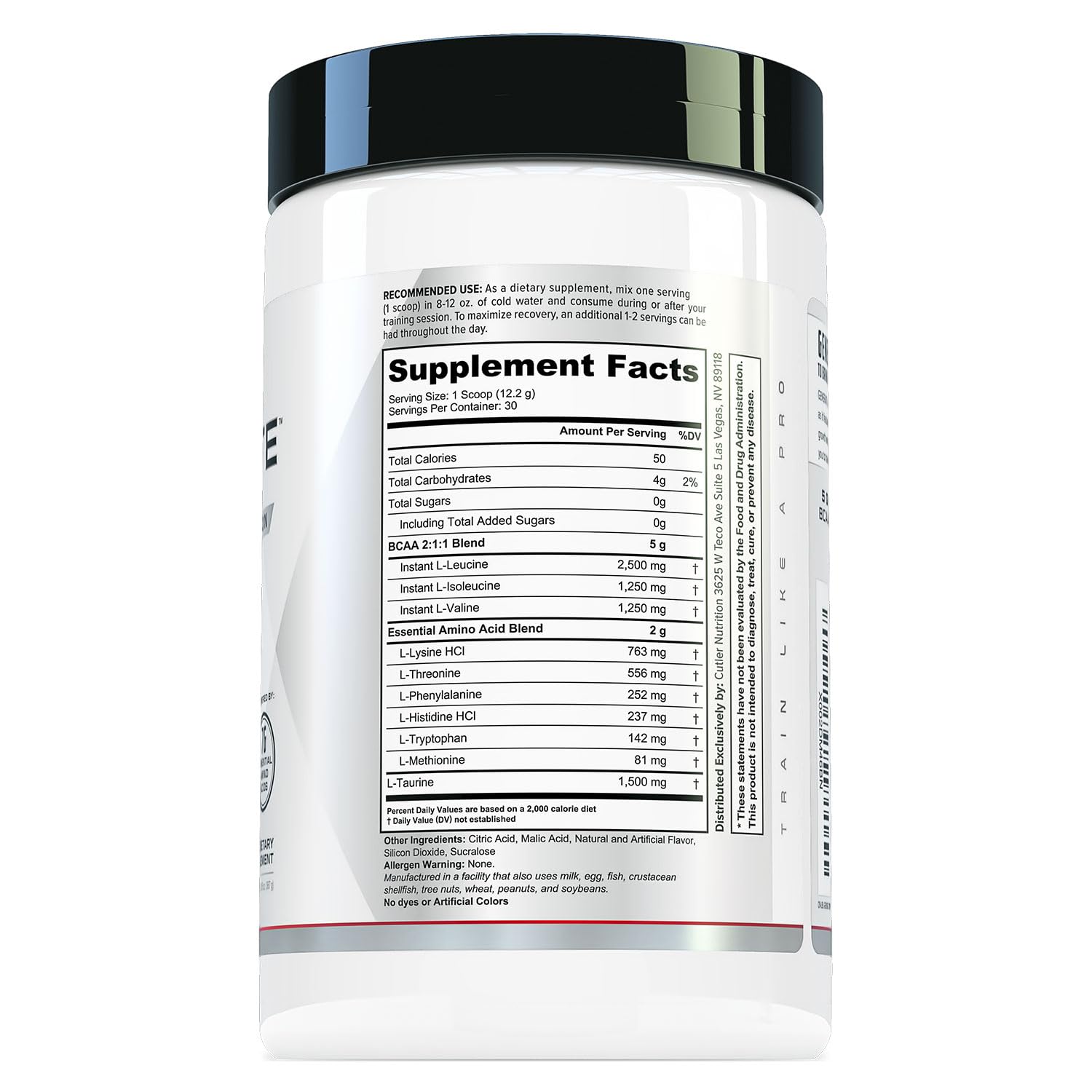 Cutler Nutrition EAA & BCAA Amino Acids Supplement with shaker bottle