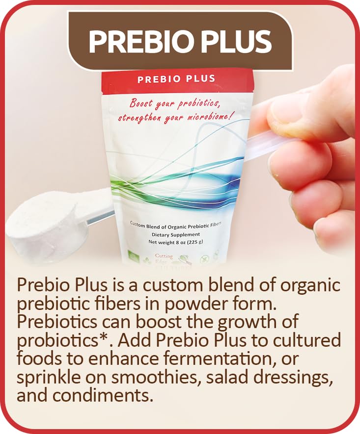 Cutting Edge Cultures Prebio Plus Organic Prebiotic Fiber 225g back view