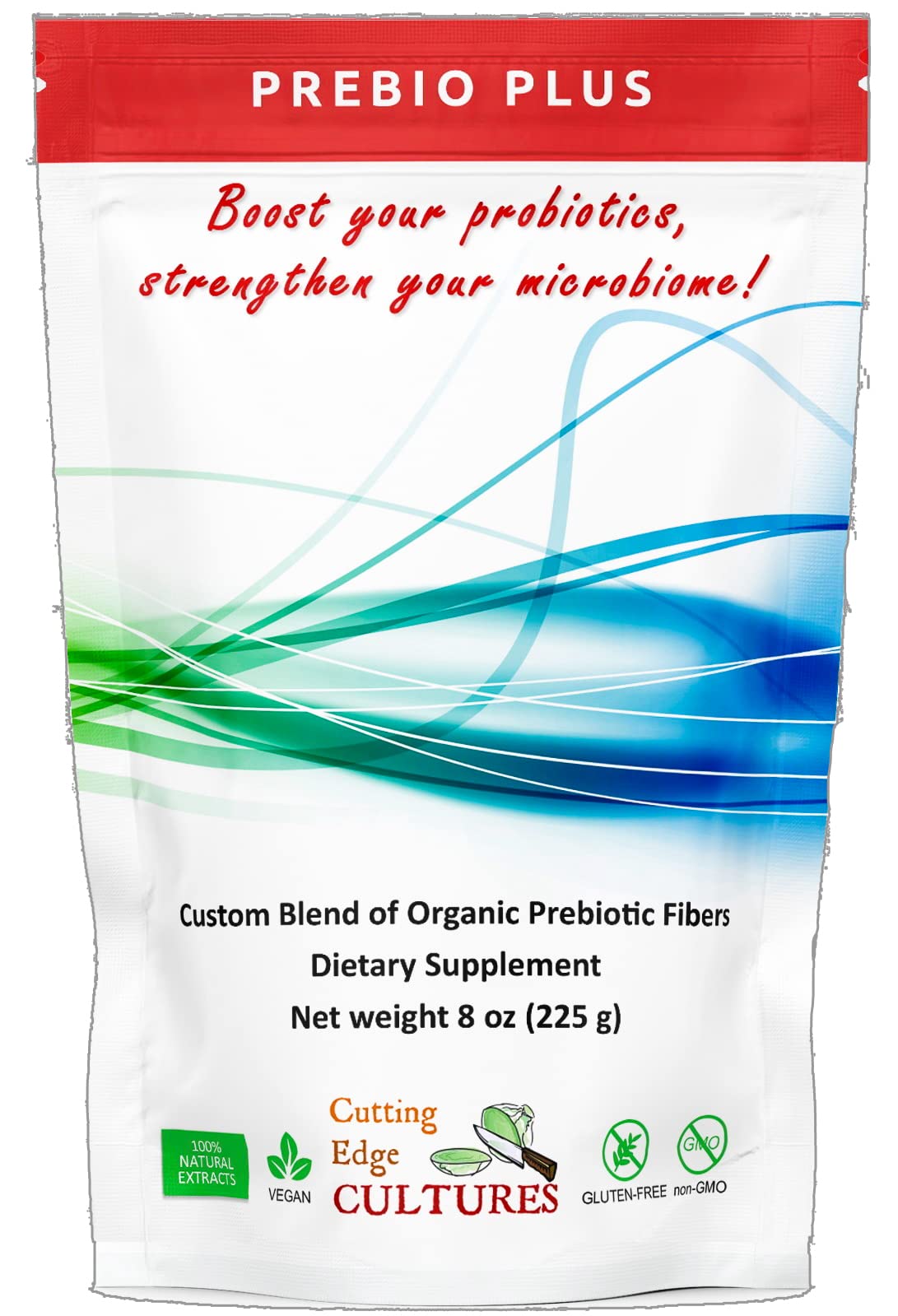 Cutting Edge Cultures Prebio Plus Organic Prebiotic Fiber 225g front view