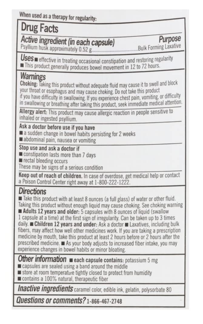 CVS Health Psyllium Husk Dietary Fibre Supplement packaging side view