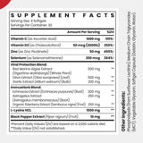 CyberCerix L-Lysine Supplement 1500mg bottle side view