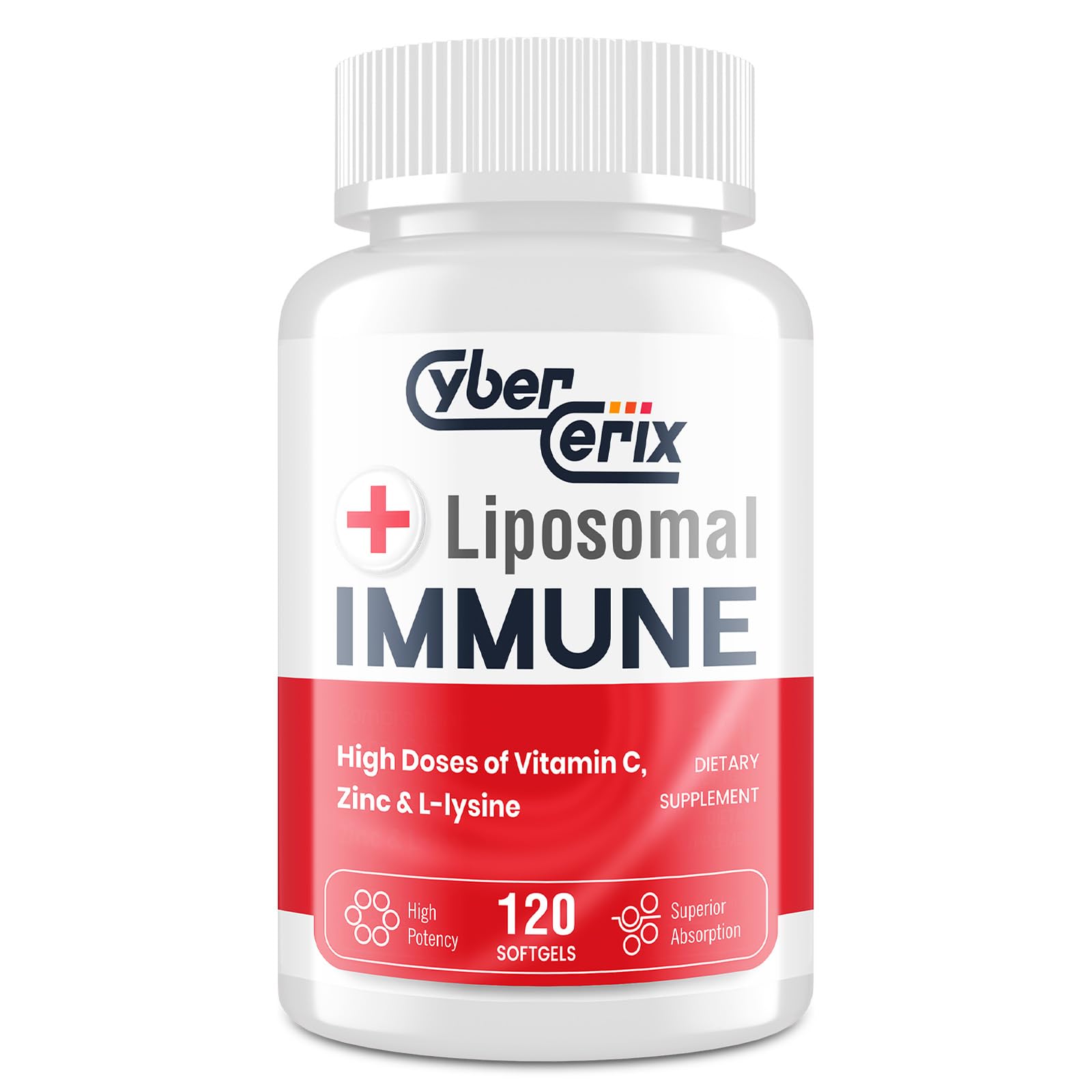CyberCerix L-Lysine Supplement 1500mg front view