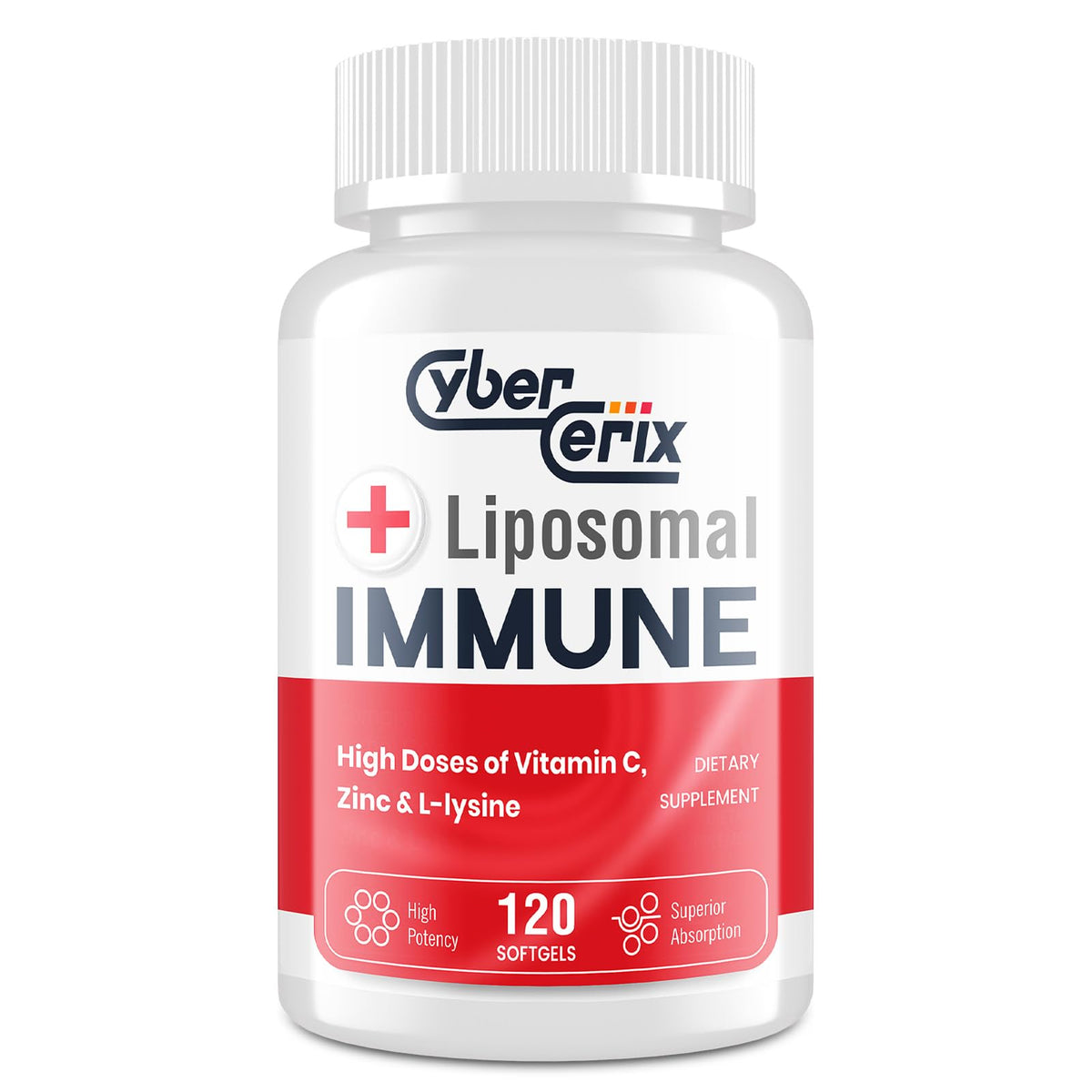 CyberCerix L-Lysine Supplement 1500mg front view