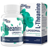CyberCerix L-Theanine 500mg supplement softgel front view