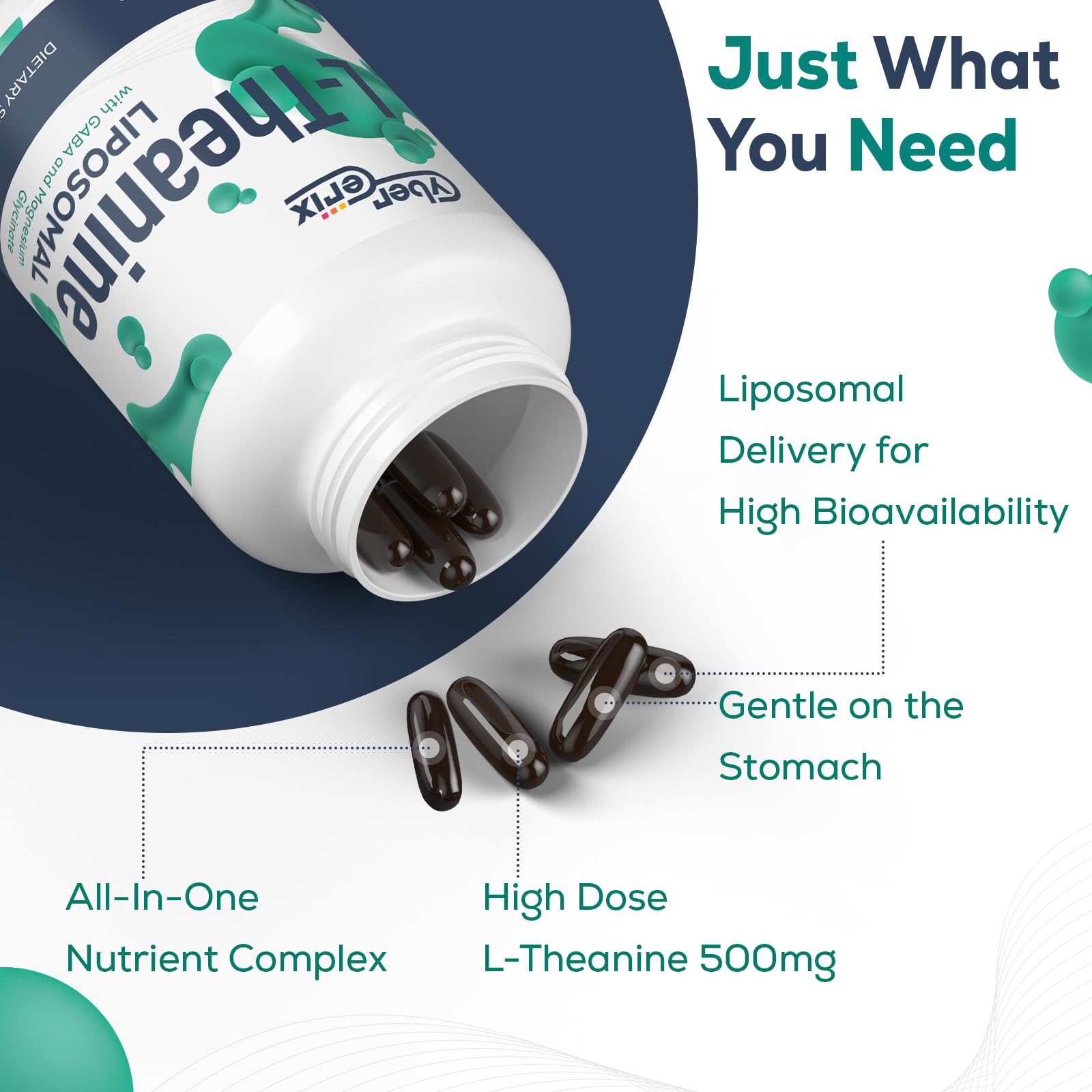 CyberCerix L-Theanine supplement back view