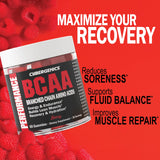 Cybergenics BCAA Gummies Berry Flavour close-up of gummies