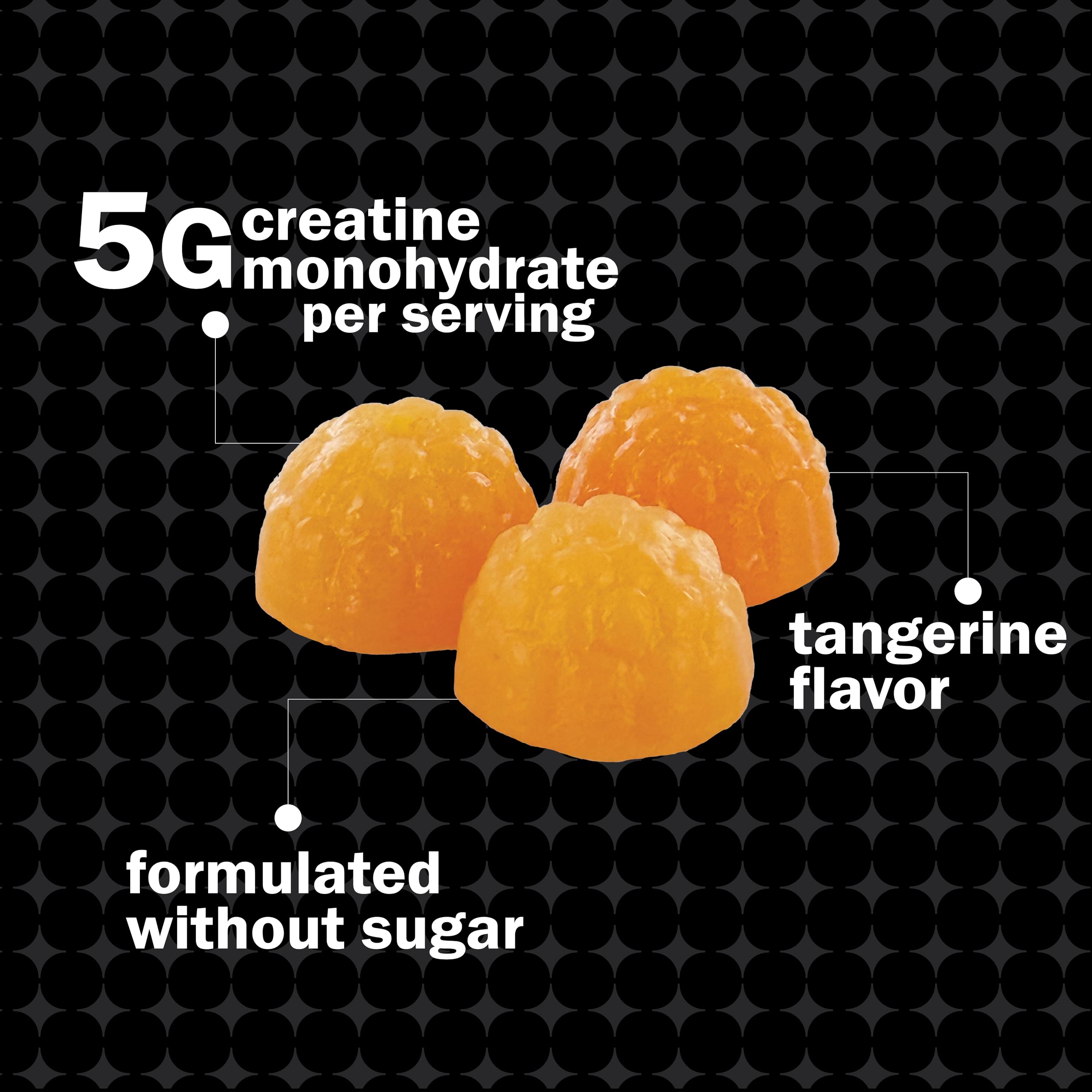 Cybergenics Creatine Gummies displayed with a few gummies