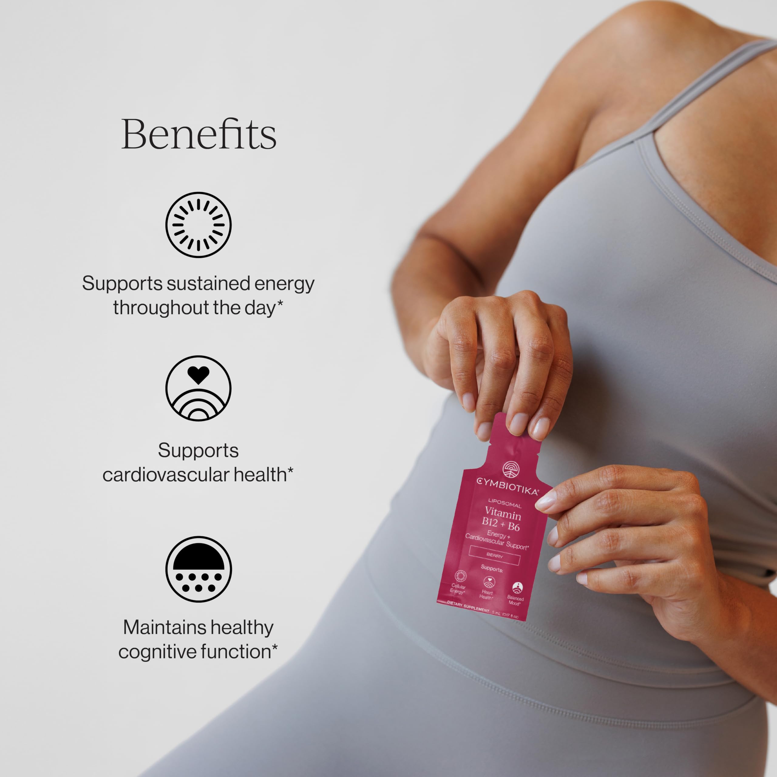 CYMBIOTIKA Liposomal B12 + B6 liquid supplement usage instructions