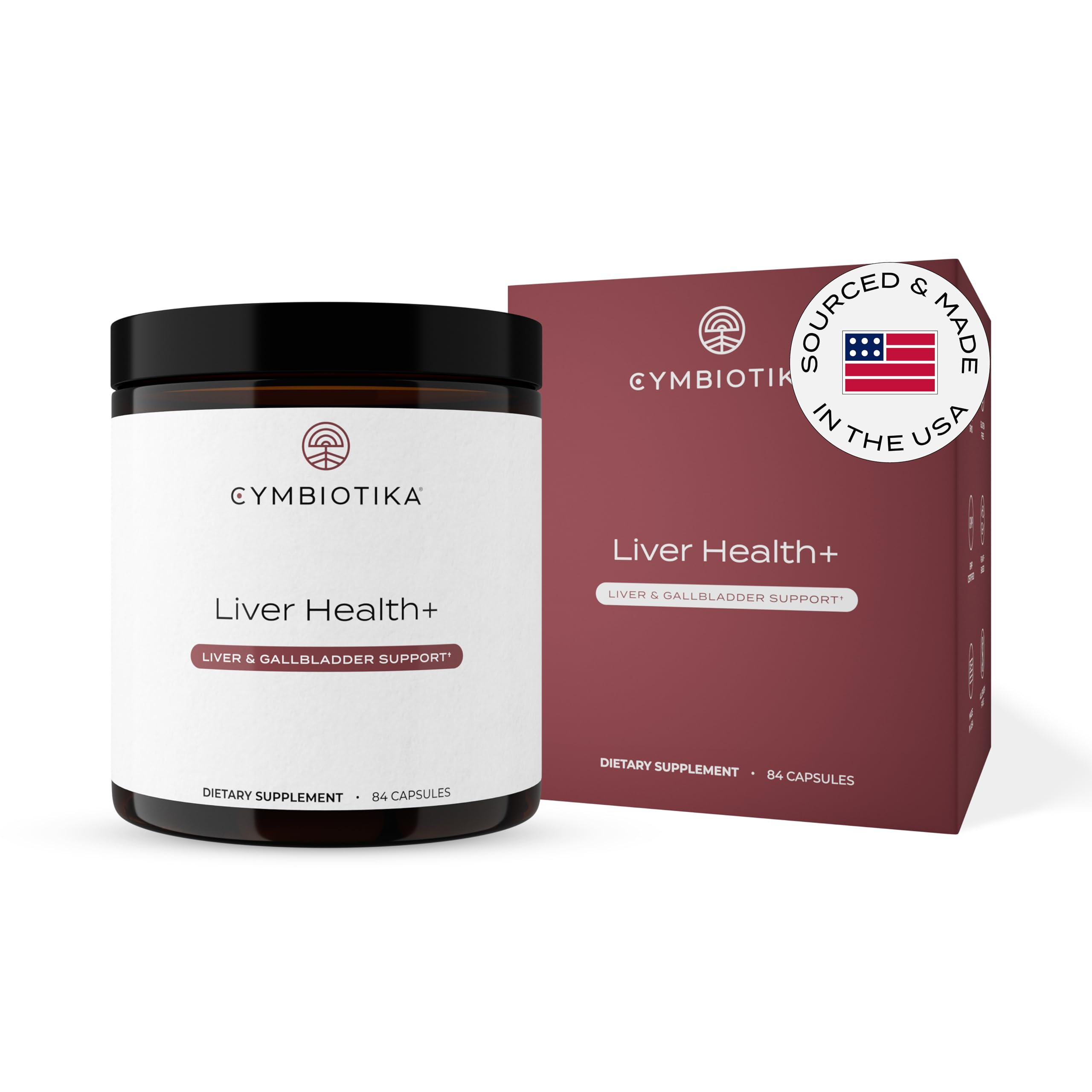 CYMBIOTIKA Liver Health+ supplement bottle front view