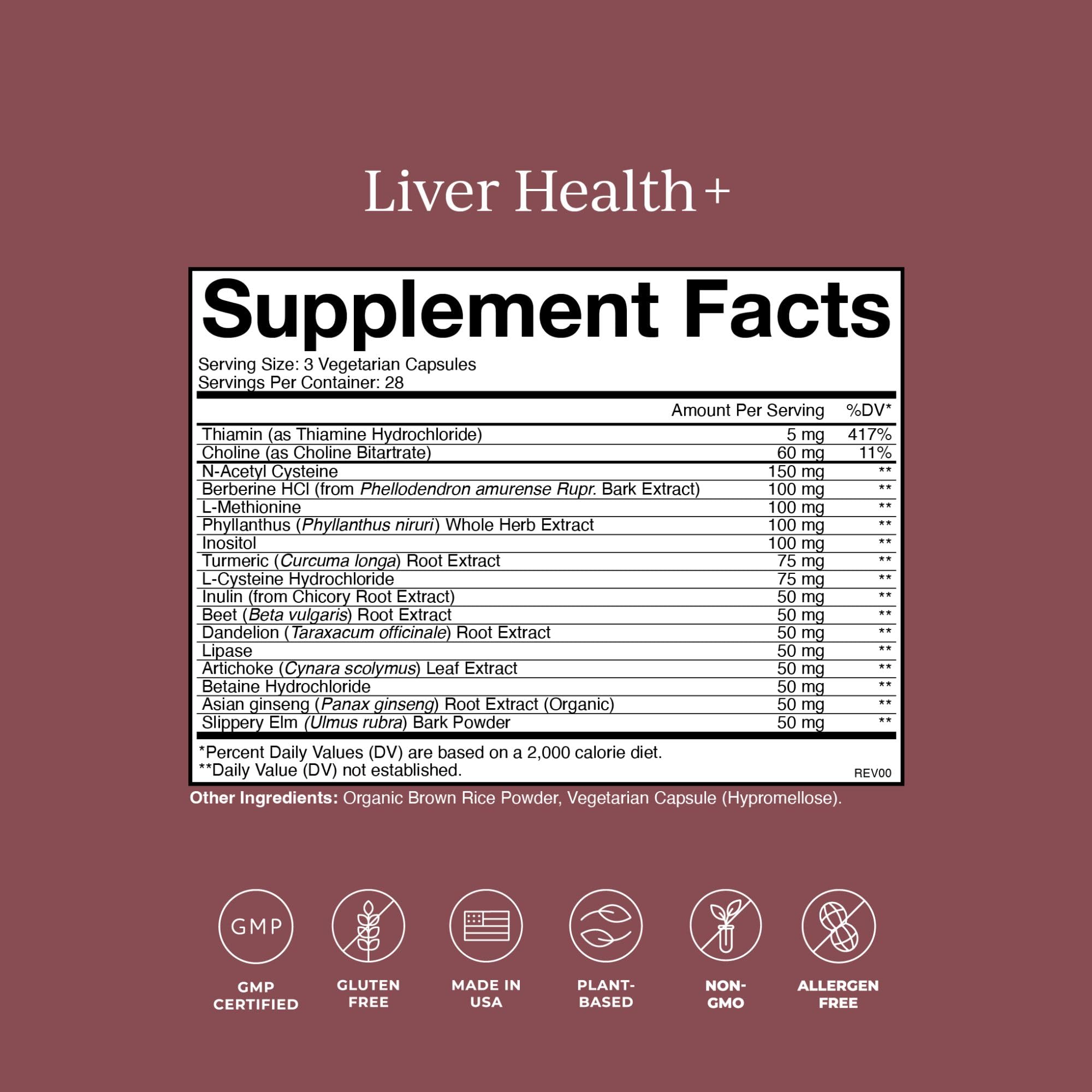 CYMBIOTIKA Liver Health+ supplement ingredients list