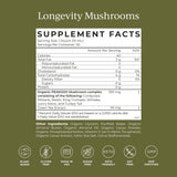CYMBIOTIKA Longevity Mushrooms Supplement pouch back view