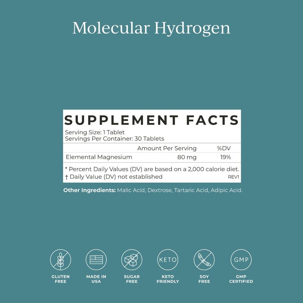 CYMBIOTIKA Molecular Hydrogen Water Tablets ingredients list