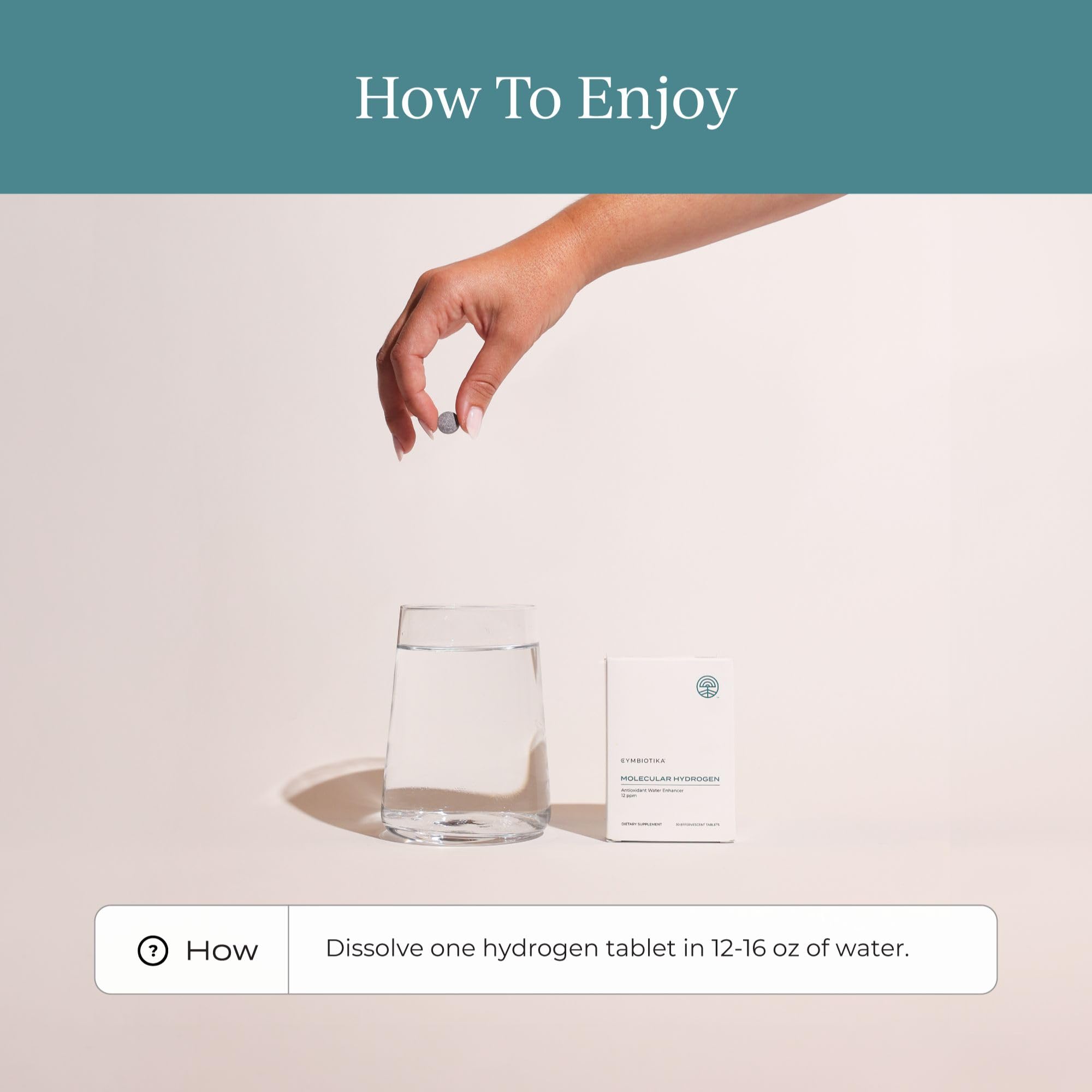 CYMBIOTIKA Molecular Hydrogen Water Tablets side view