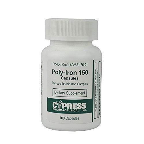 Cypress Pharmaceutical Poly-Iron 150 Capsules front view
