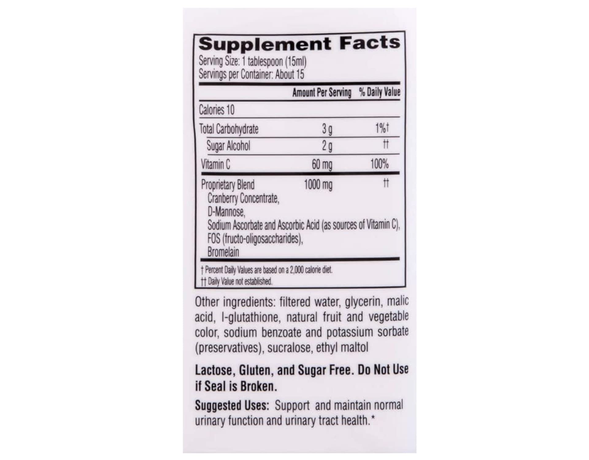 Cystex Liquid Cranberry Complex 635g on kitchen counter