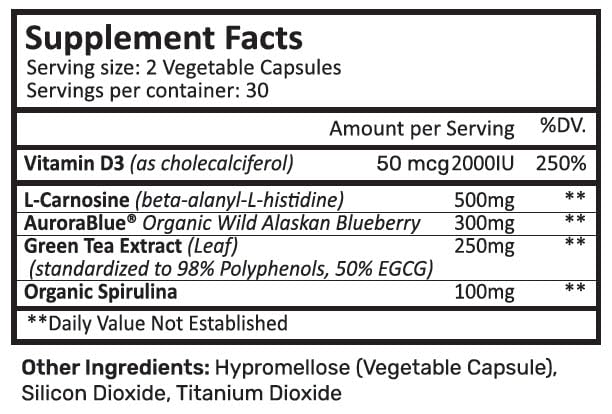 CYTOLYFE Stem Cell Support Supplement ingredients list on packaging