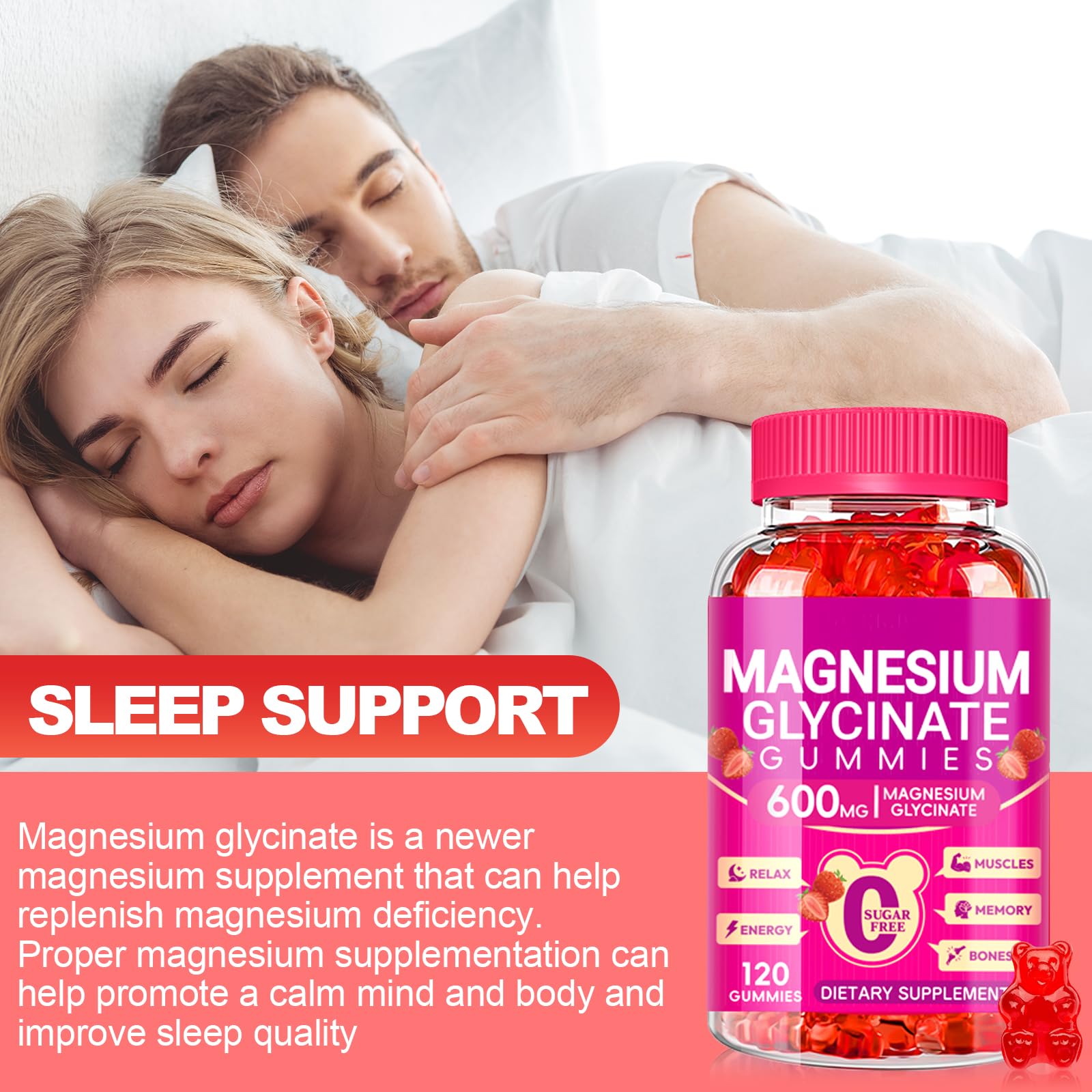Cytona Magnesium Glycinate Gummies 600mg back view