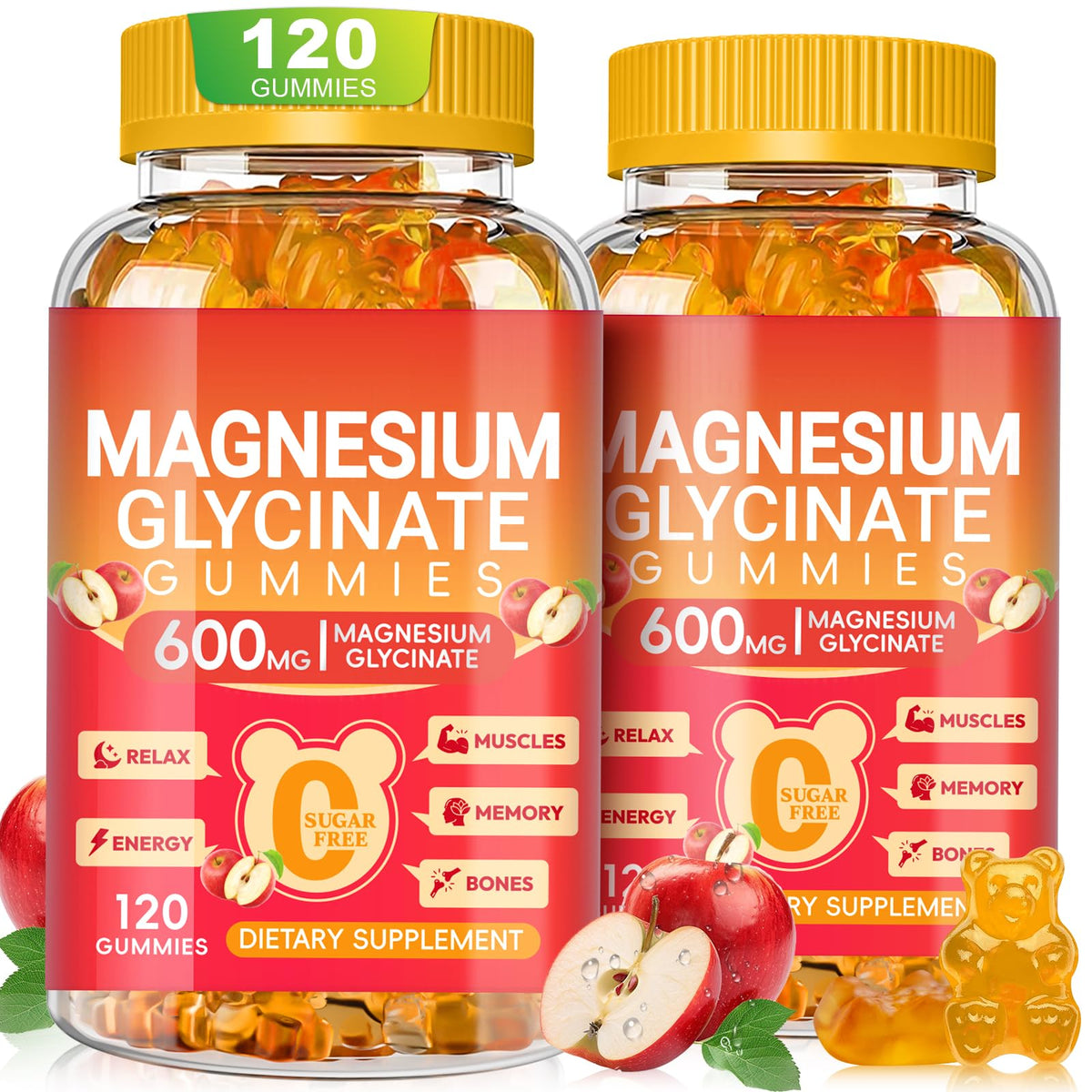 Cytona Magnesium Glycinate Gummies 600mg bottle front view