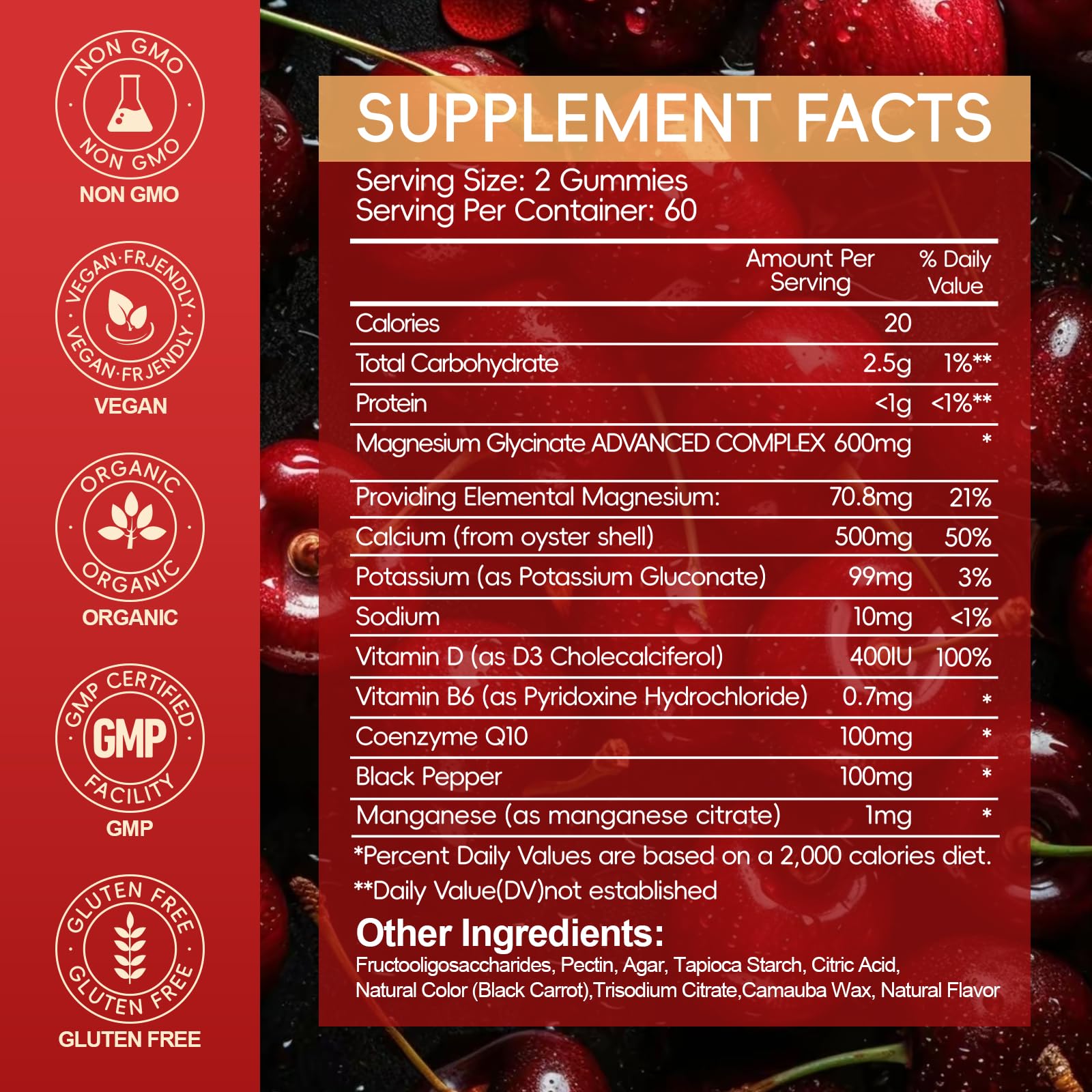 Cytona Magnesium Glycinate Gummies 600mg bottle with label