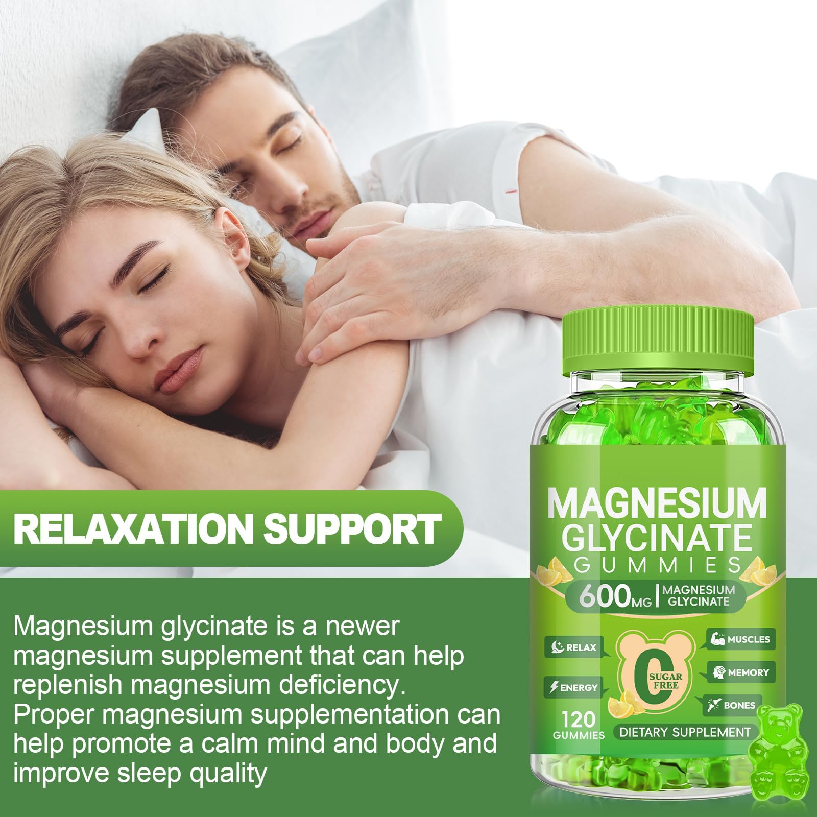 Cytona Magnesium Glycinate Gummies 600mg close-up of gummies