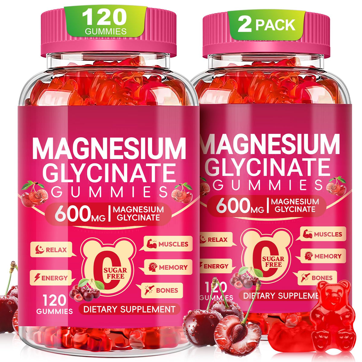 Cytona Magnesium Glycinate Gummies 600mg front view