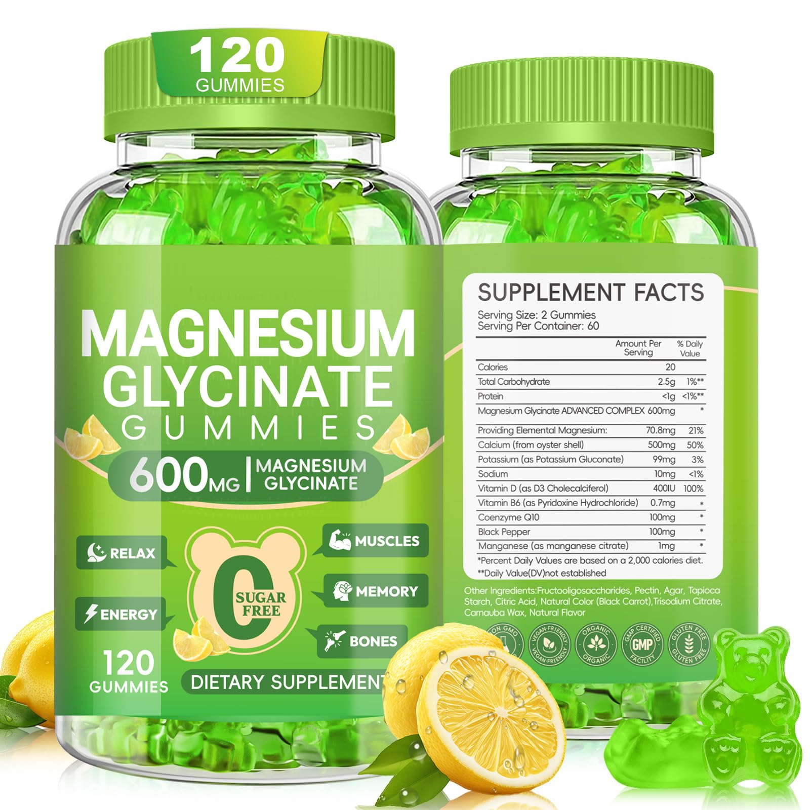 Cytona Magnesium Glycinate Gummies 600mg front view
