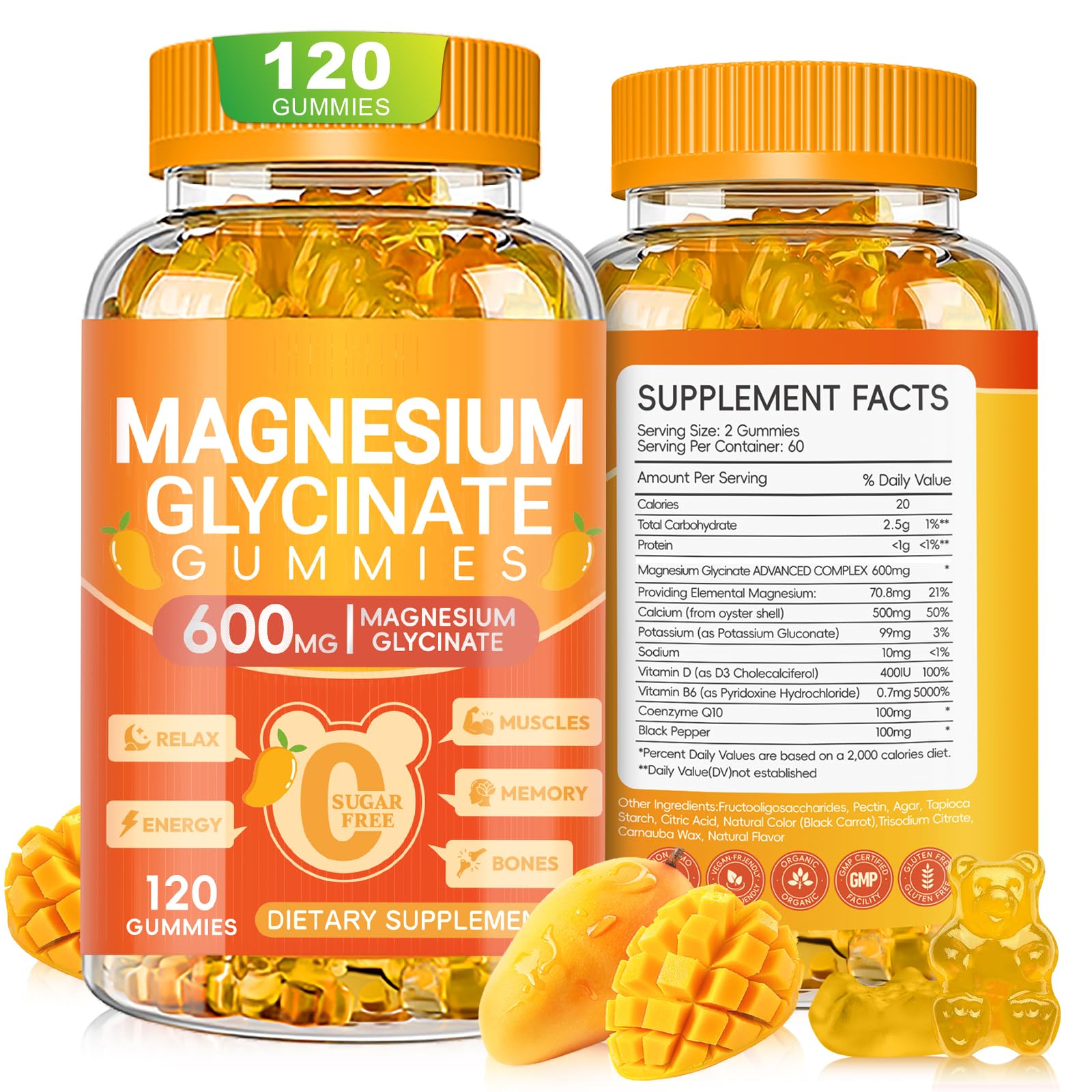 Cytona Magnesium Glycinate Gummies 600mg front view
