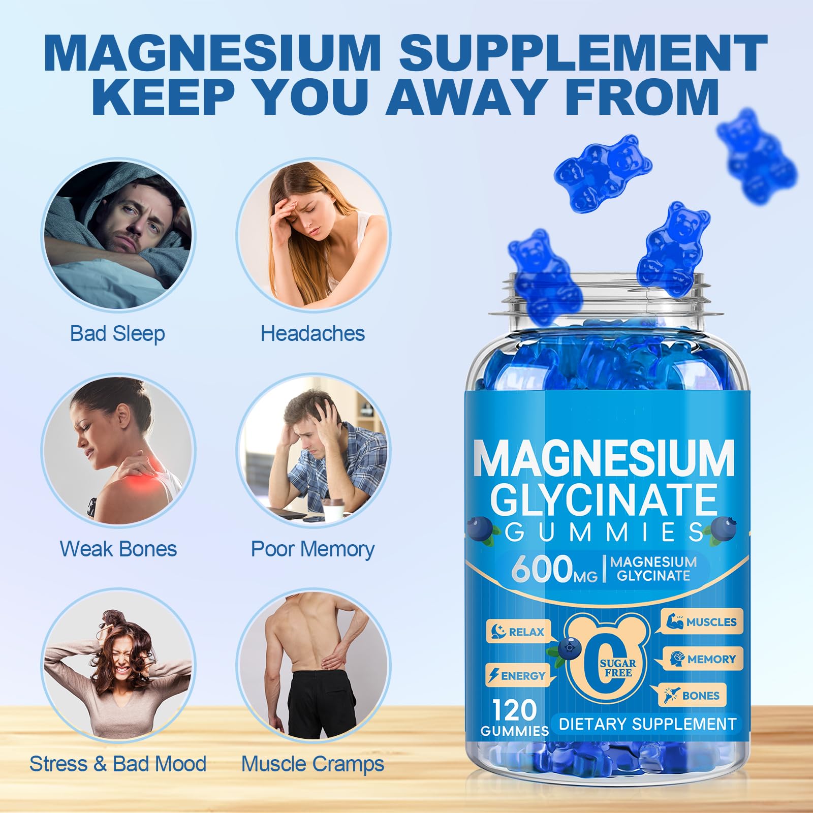 Cytona Magnesium Glycinate Gummies 600mg gummy close-up