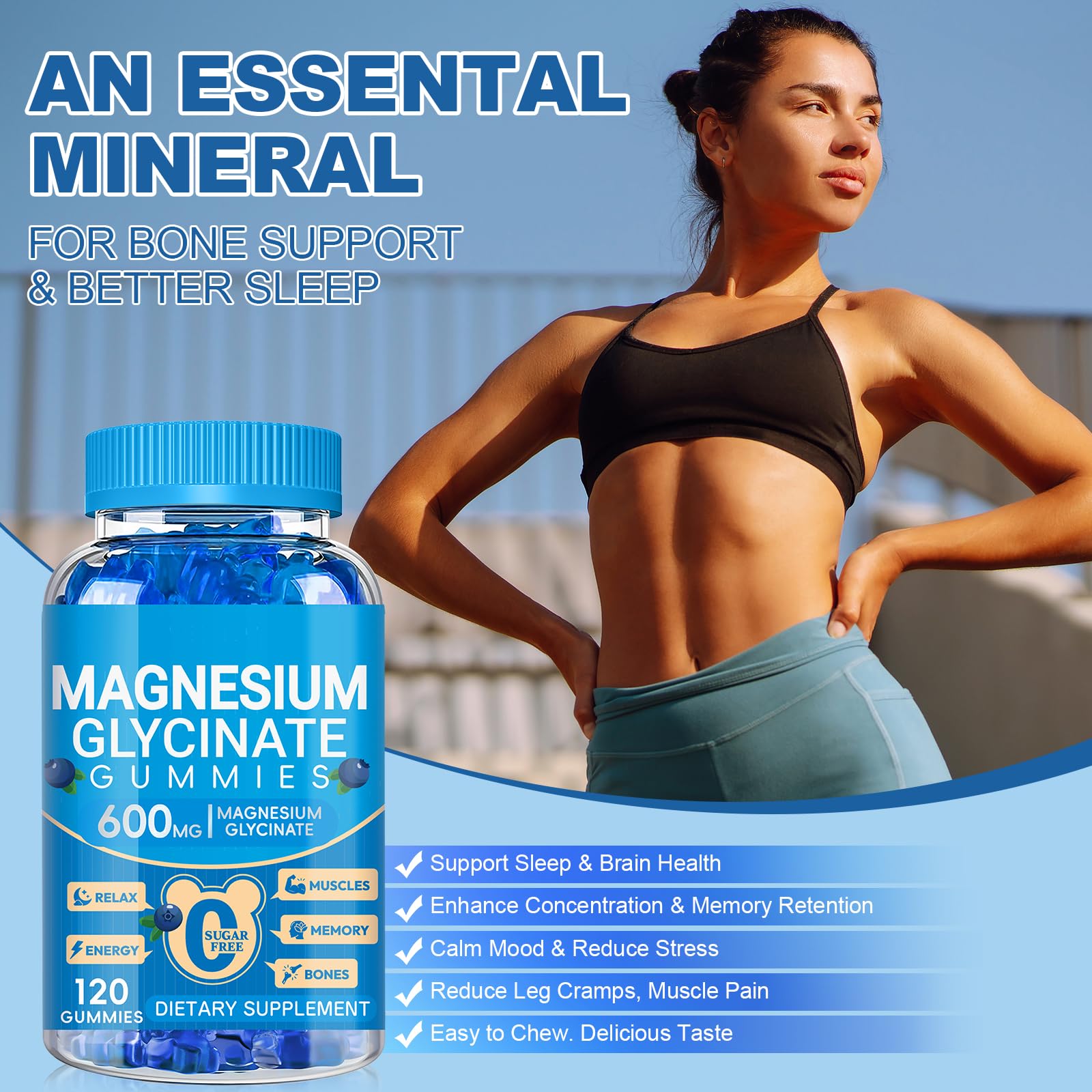 Cytona Magnesium Glycinate Gummies 600mg open bottle