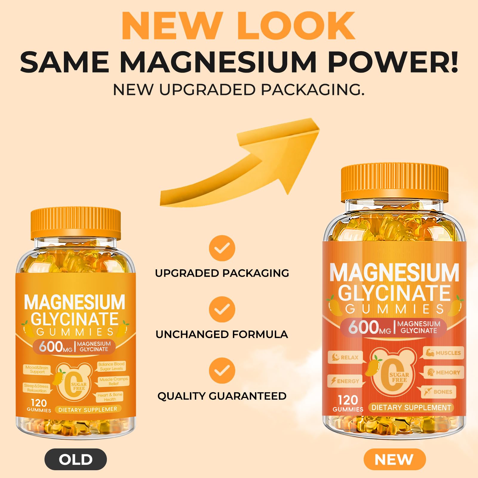 Cytona Magnesium Glycinate Gummies 600mg with ingredients