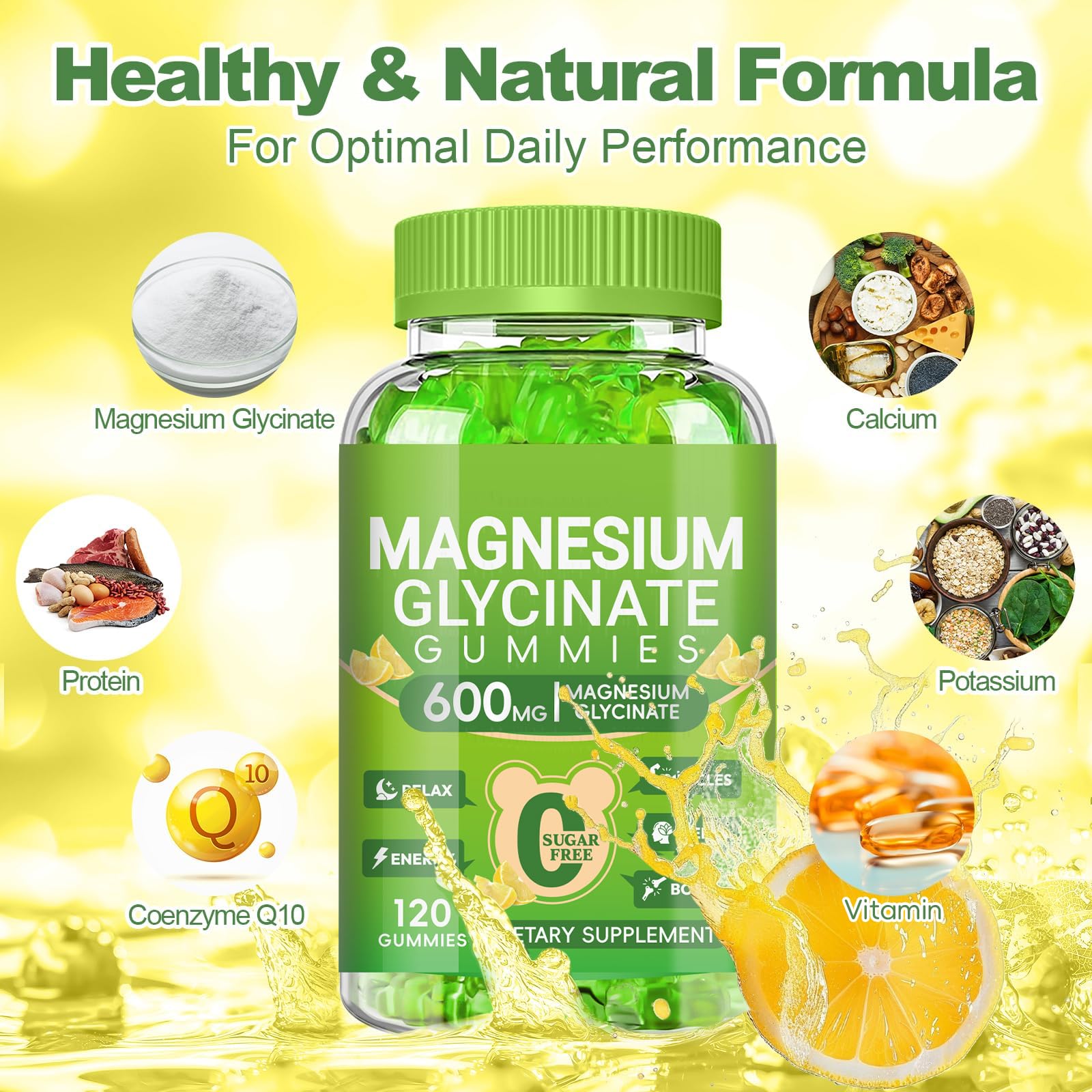Cytona Magnesium Glycinate Gummies on a wooden table