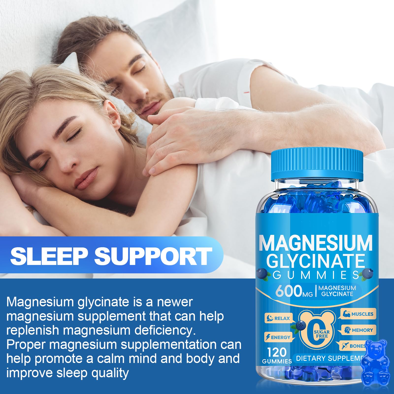 Cytona Magnesium Glycinate Gummies packaging with nutritional information