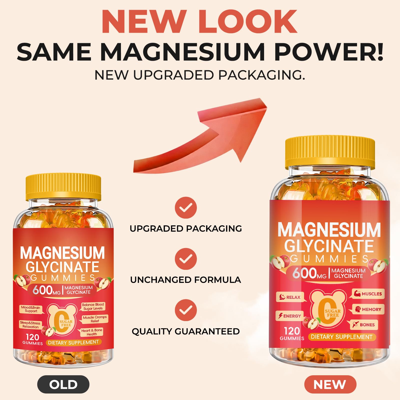 Cytona Magnesium Glycinate Gummies with fresh apples