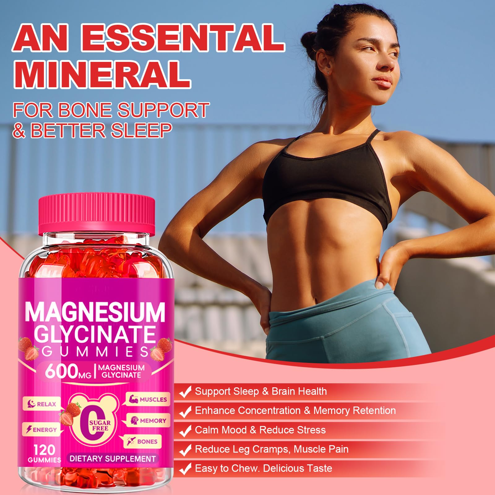 Cytona Magnesium Glycinate Gummies with measuring spoon