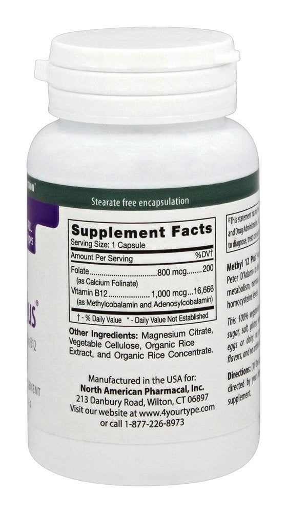 D'Adamo Personalized Nutrition Multivitamin Supplement back view