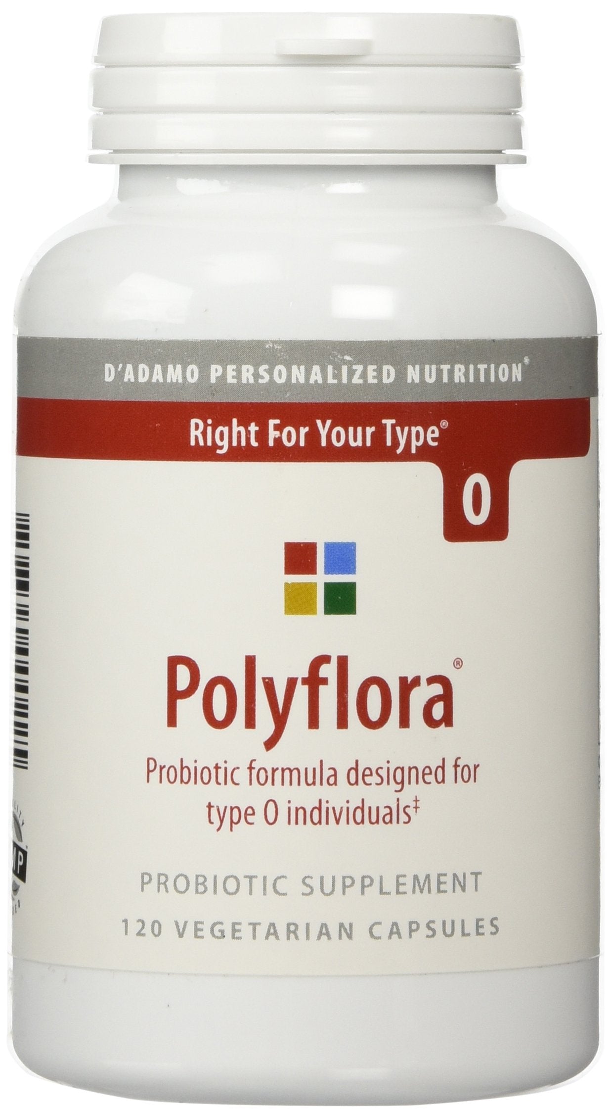 D'Adamo Personalized Nutrition Probiotic Capsules front view
