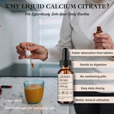 D L S Calcium Citrate Liquid Drops 1200mg on a kitchen counter