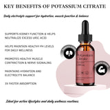 D L S Potassium Citrate Liquid 1000mg side view of dropper bottle