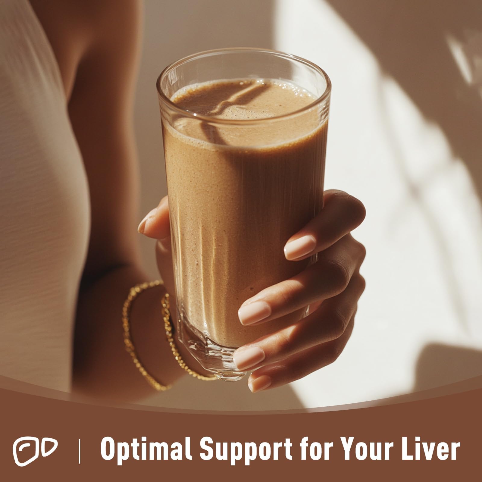 'D ORGANIC Milk Thistle Supplement in a glass of smoothie