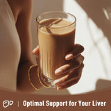'D ORGANIC Milk Thistle Supplement in a glass of smoothie