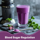 'D ORGANIC Organic Purple Potato Powder on a kitchen counter