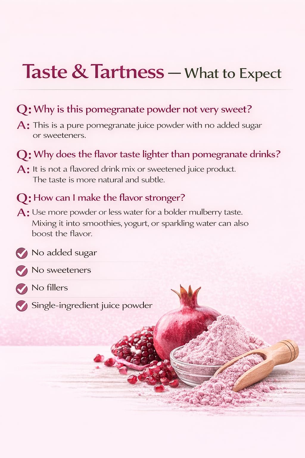 'D ORGANIC Pomegranate Juice Powder 454g nutritional information