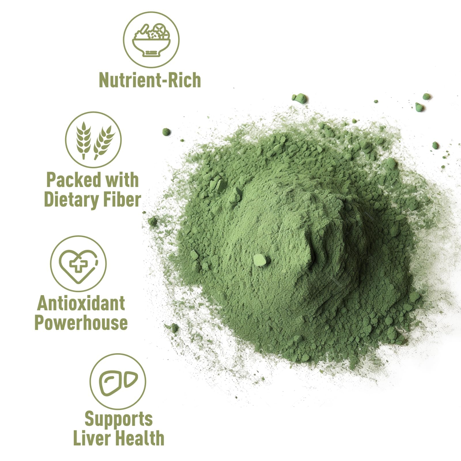 'D ORGANIC Spirulina Powder back view with nutritional information
